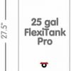 25 gal flexi tank pro dimensions